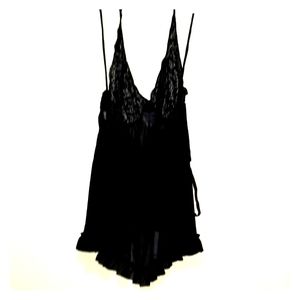 Halter nightie set with t-strap thong